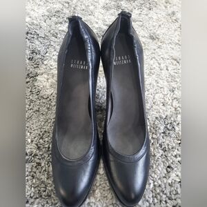 Stuart‎ Weitzman Platform Pump  Rounded-Toe Black Women's Shoes Sz 8 N New W Box
